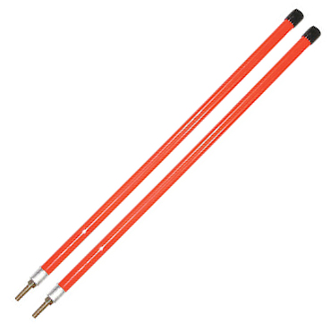 Buyers 1308103 - 3/4 X 24 Inch Fluorescent Orange Bumper Marker Sight Rods With Hardware