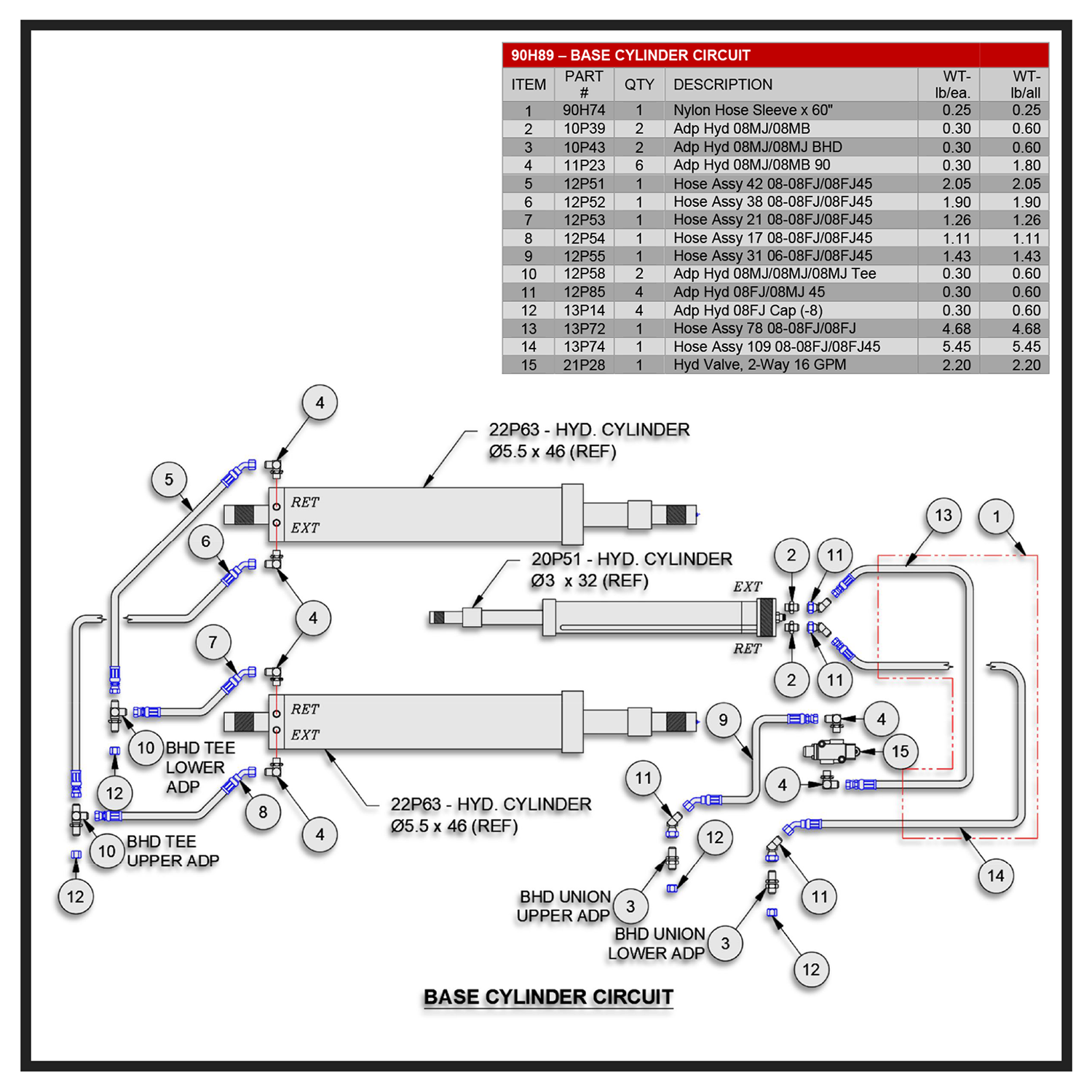 Swaploader 90H89 Base Cylinder Circuit Diagram