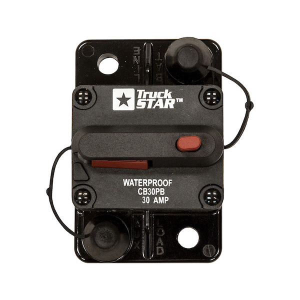 Buyers CB30PB - 30 Amp Circuit Breaker With Manual Push-To-Trip Reset