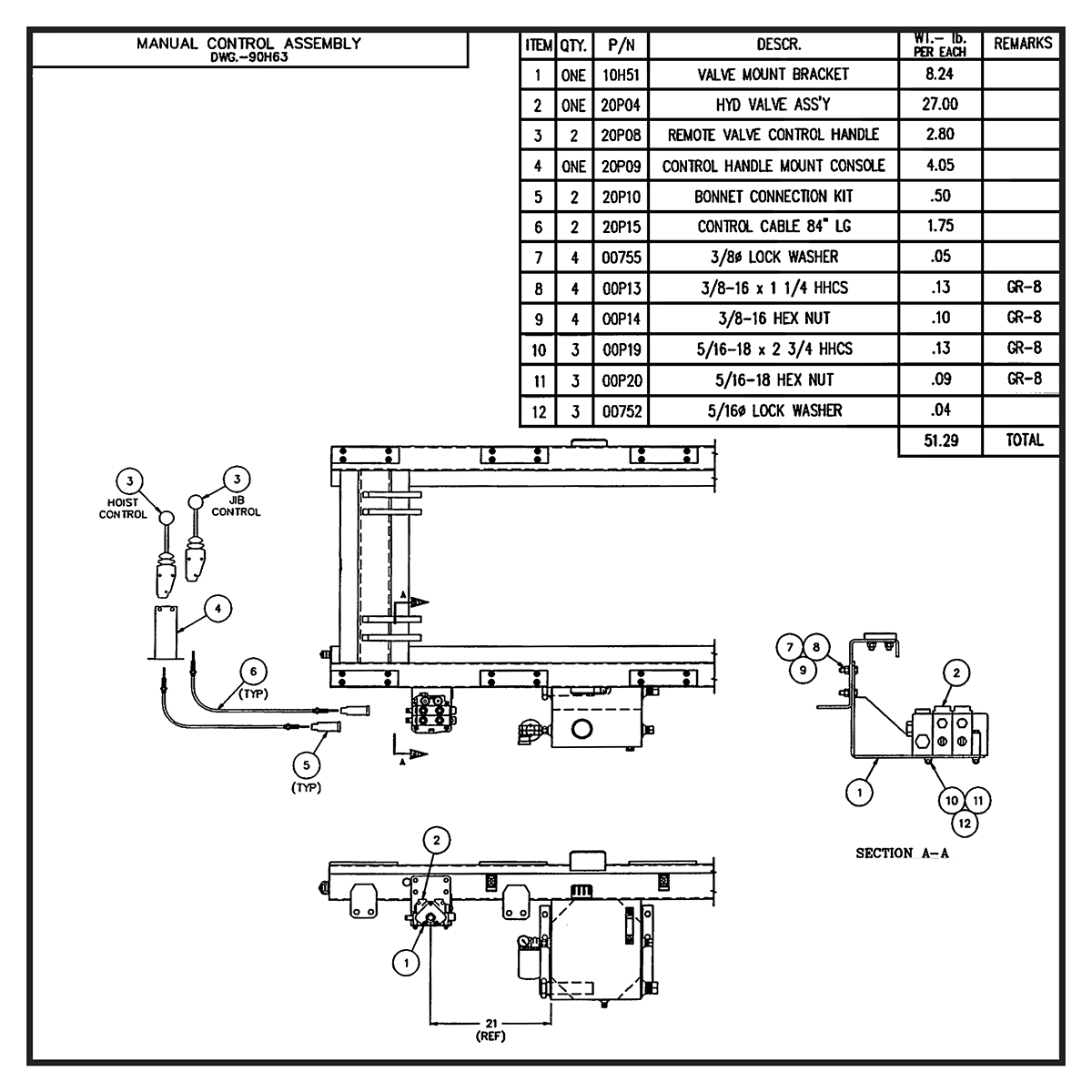 Swaploader SL-125 Main Control Assembly Diagram