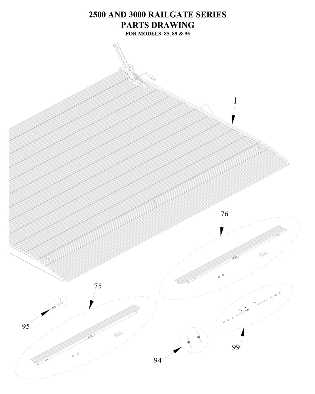 Tommy Gate Railgate Series High-Cycle Diagram (2 OF 2) [Flatbed / Stake / Van]