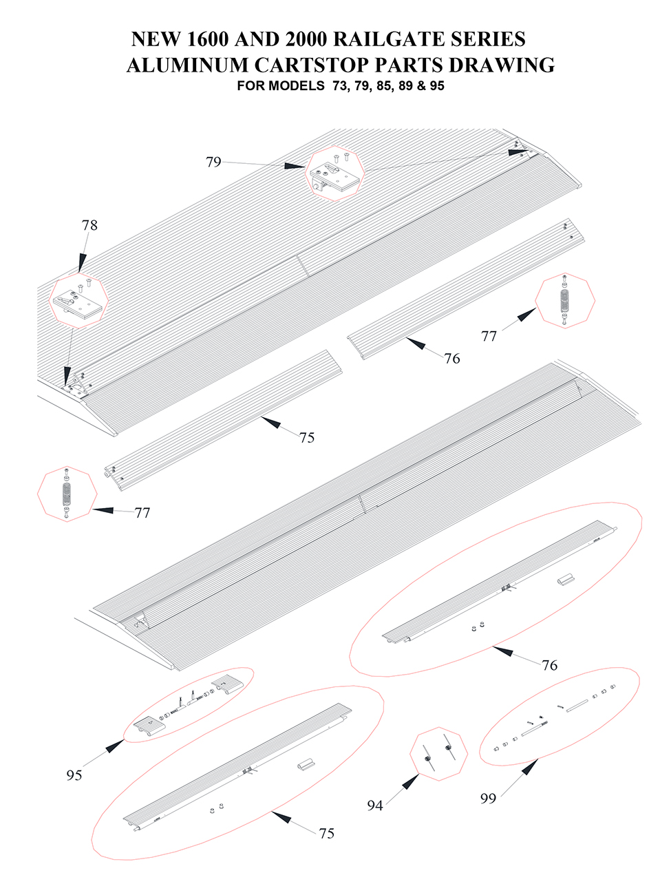 Tommy Gate Standard Railgate Series Diagram (3 OF 3) [Flatbed, Stake And Van]