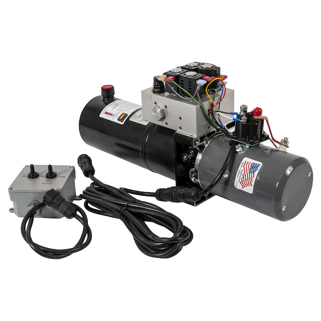 Buyers PU3593LRA - Buyers Brand 4-Way/3-Way DC Power Unit With Electric Controls (Horizontal 0.75 Gallon Reservoir