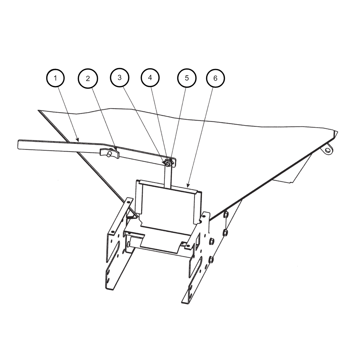 SaltDogg 1400200SS/250SS Feed Gate Diagram