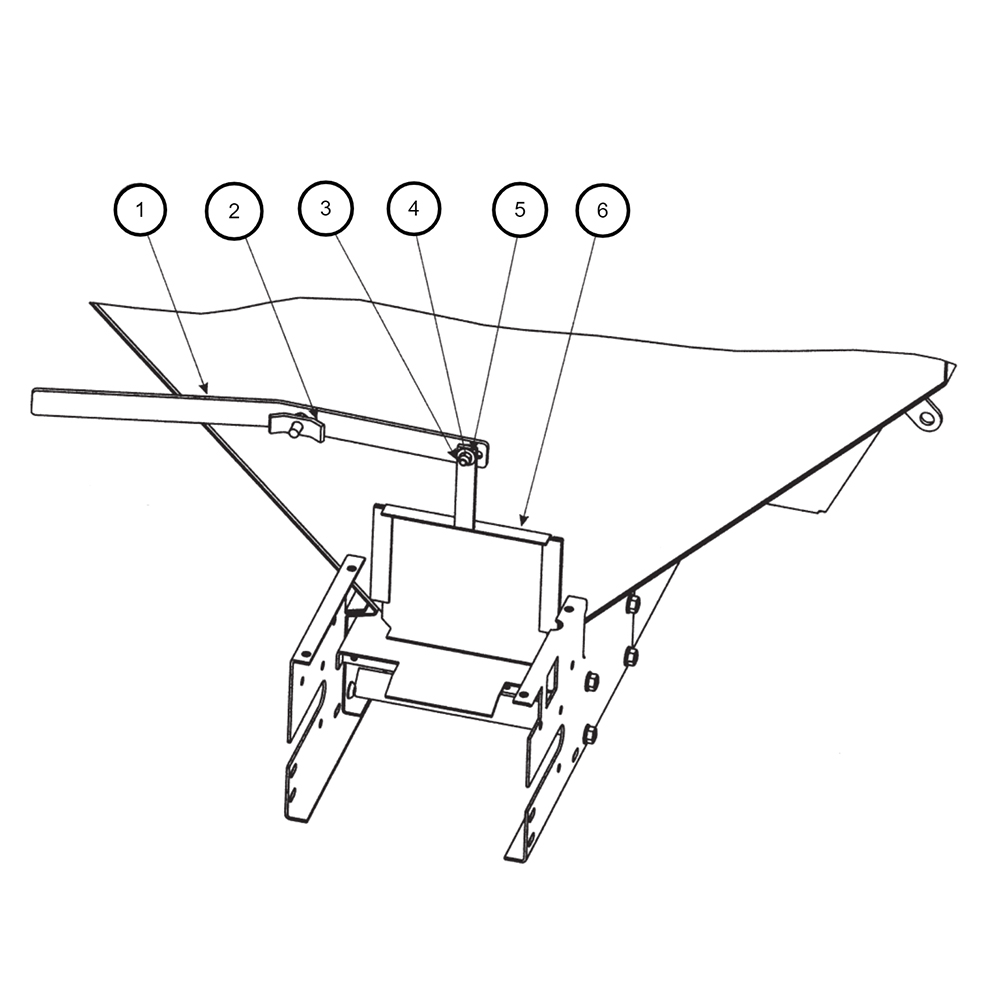 SaltDogg 1400300SS/350SS Feed Gate Assembly Diagram