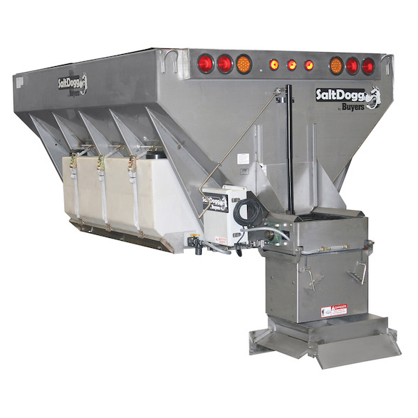 Buyers 14510F572111 - 10-Foot SaltDogg 7 Cubic Yard Hydraulic Stainless Steel Municipal Hopper Spreader (25:1)