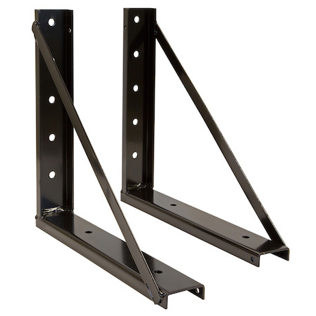 Buyers 1701006B - Bolted Black Formed Steel Mounting Brackets (18 In x 18 In)