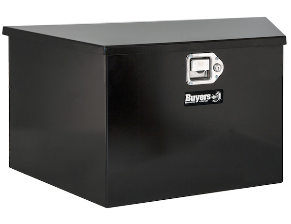 Buyers 1701280 - Black Steel Trailer Tongue Truck Box (16.38 In x 15 In x 35.25/21.25 In)