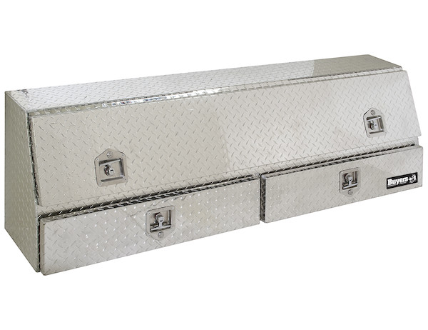 Buyers 1705641 - Diamond Tread Aluminum Contractor Truck Box With Drawers (21 In x 13.5/11.5 In x 72 In)