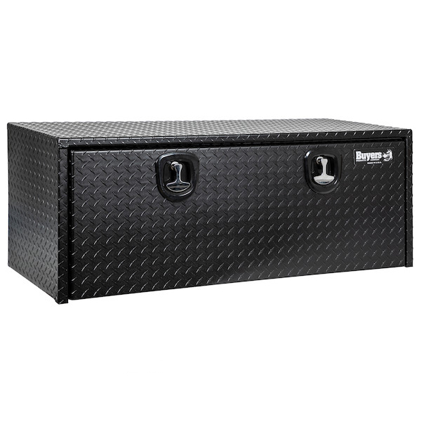 Buyers 1715110 - Textured Matte Black Diamond Tread Aluminum Underbody Truck Box (18 x 18 x 48 Inches)