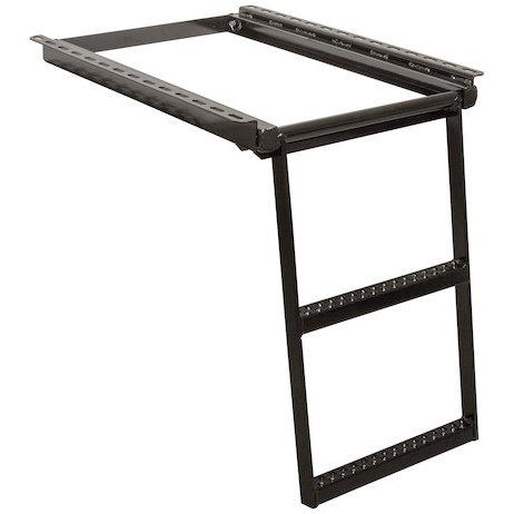 Buyers 5232000 - Black Powder-Coated 2-Rung Retractable Truck Step