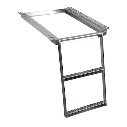 Buyers 5232001 - 2-Rung Stainless Steel Retractable Truck Step