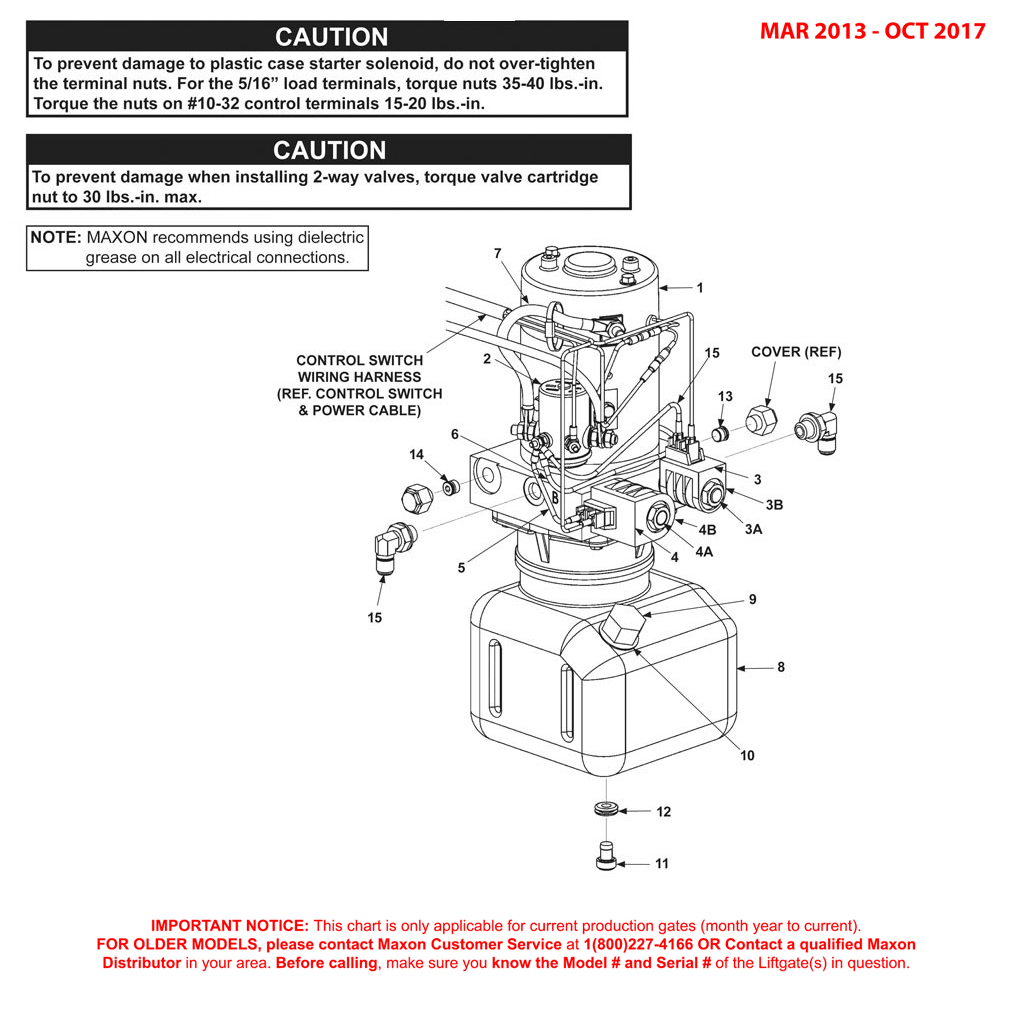 Maxon 72-150 (Mar 2013 - Oct 2017) Power Down 12VDC Power Unit Diagram