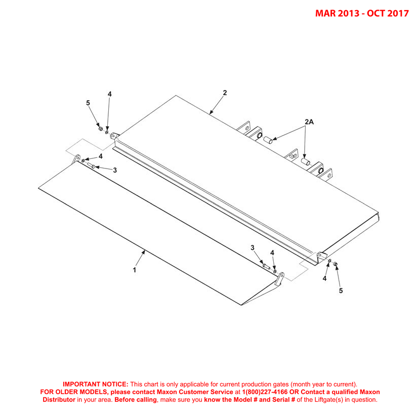 Maxon 72-150 (Mar 2013 - Oct 2017) Wedge Platform And Flipover Assembly Diagram