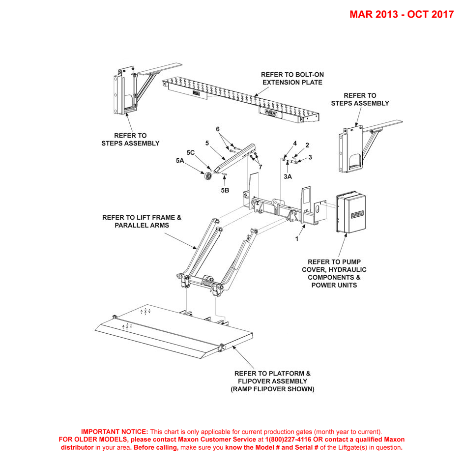 Maxon 72-150 And TE-20 (Mar 2013 - Oct 2017) Galvanized Main Assembly Diagram