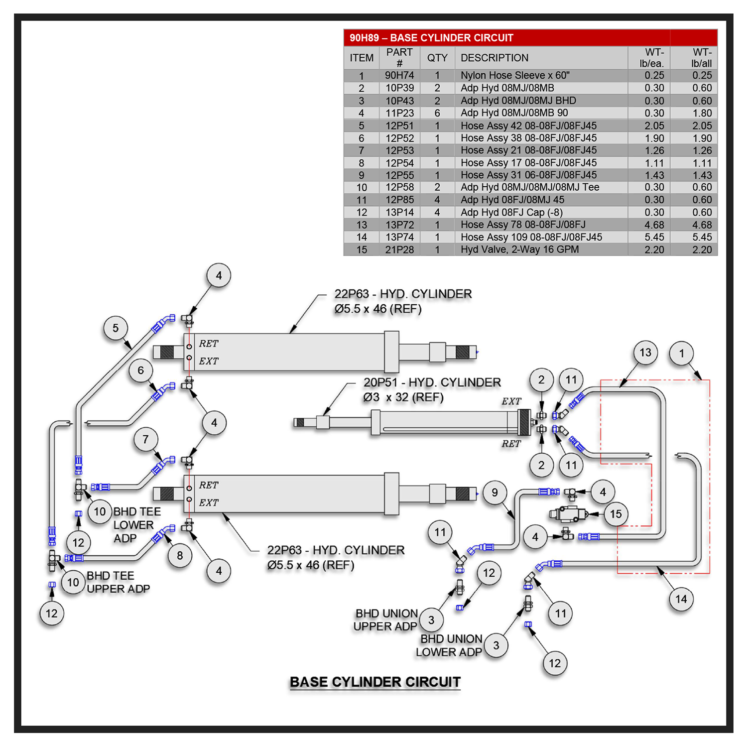 Swaploader 90H89 Base Cylinder Circuit Diagram