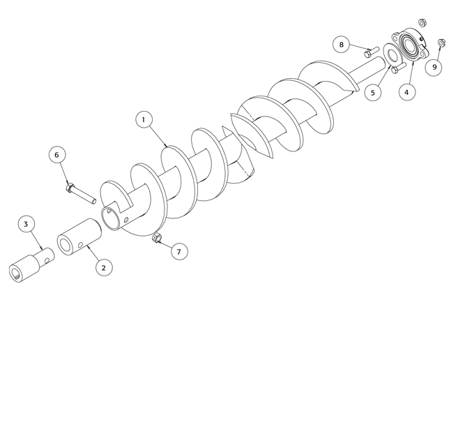 92425SSA Auger Replacement Kit Diagram