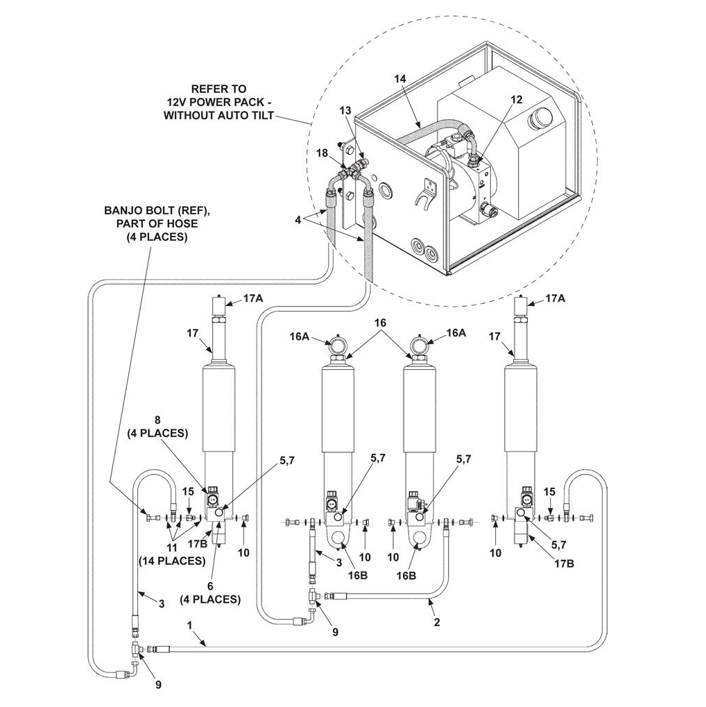 Maxon GPC (Oct 2012 - Nov 2018) Hydraulic Components Without Auto-Tilt Diagram