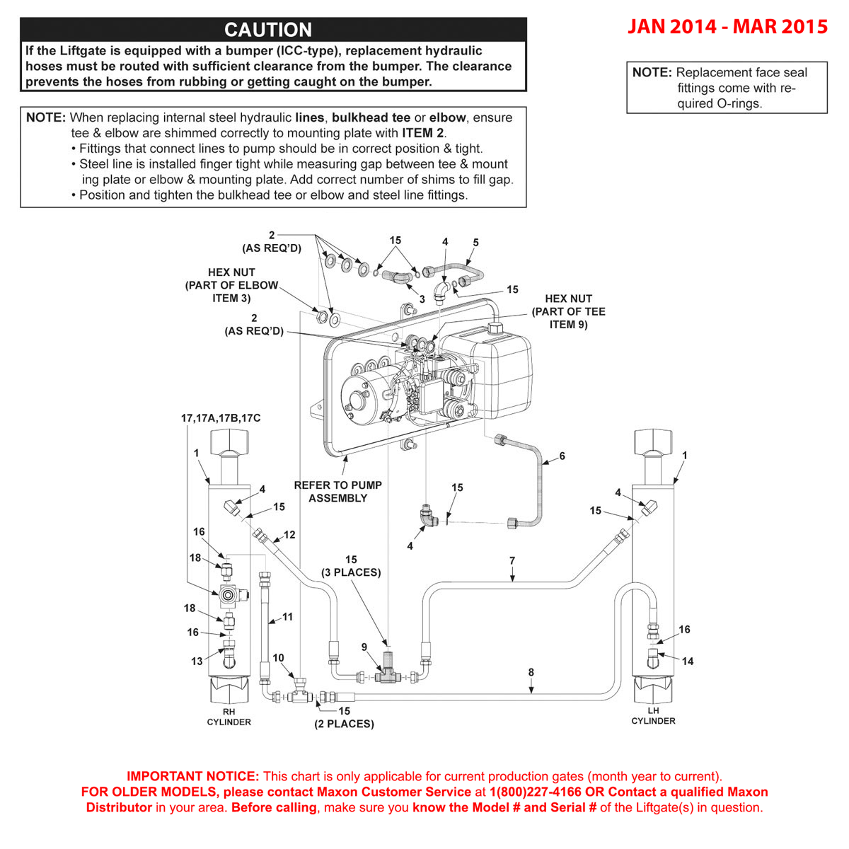 Maxon GPT (Jan 2014 - Mar 2015) Power Down Hydraulic Components Diagram