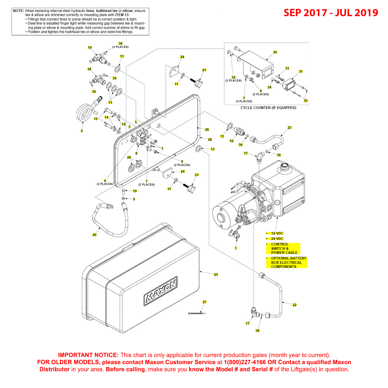 Maxon GPT (Sep 2017 - Jul 2019) Pump Assembly Diagram