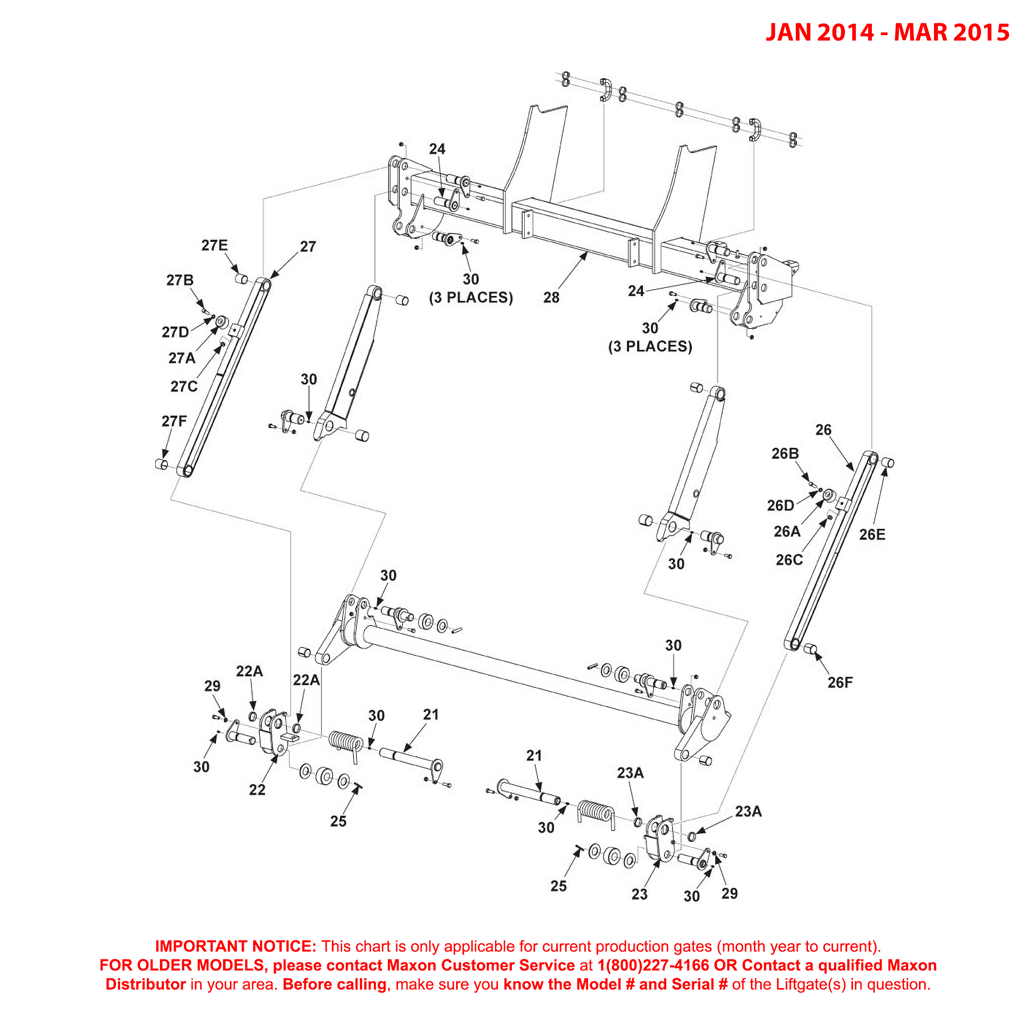 Maxon GPT-25/3 And GPTWR-25/3 (Jan 2014 - Mar 2015) Main Assembly Diagram (2 OF 2)