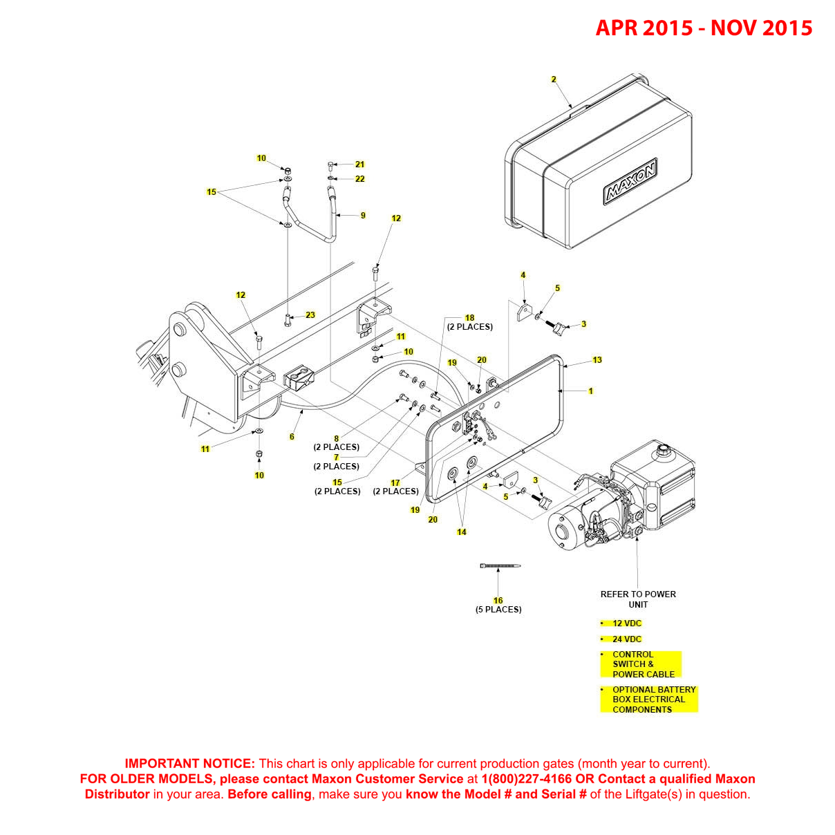 Maxon GPTWR (Apr 2015 - Nov 2015) Pump Cover And Mounting Plate Assembly Diagram