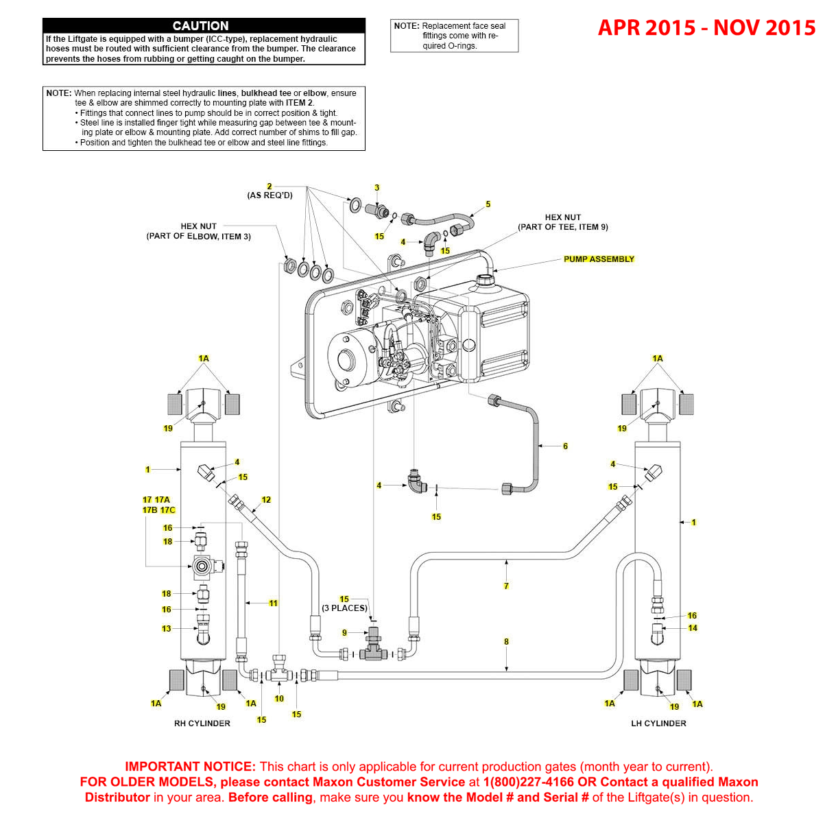 Maxon GPTWR (Apr 2015 - Nov 2015) Power Down Hydraulic Systems Diagram