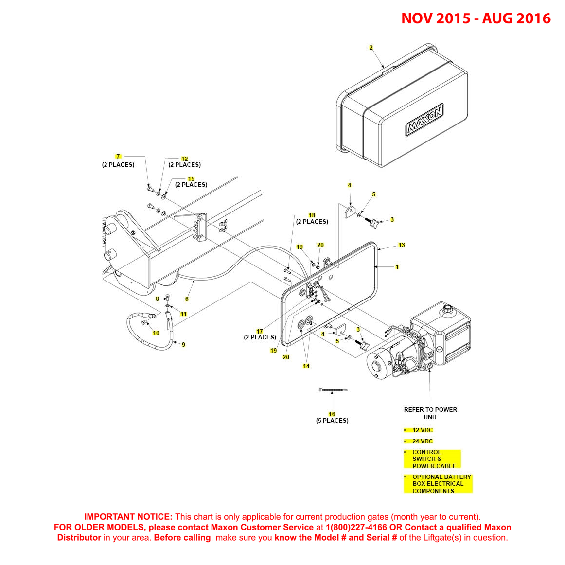 Maxon GPTWR (Nov 2015 - Aug 2016) Pump Cover And Mounting Plate Assembly Diagram
