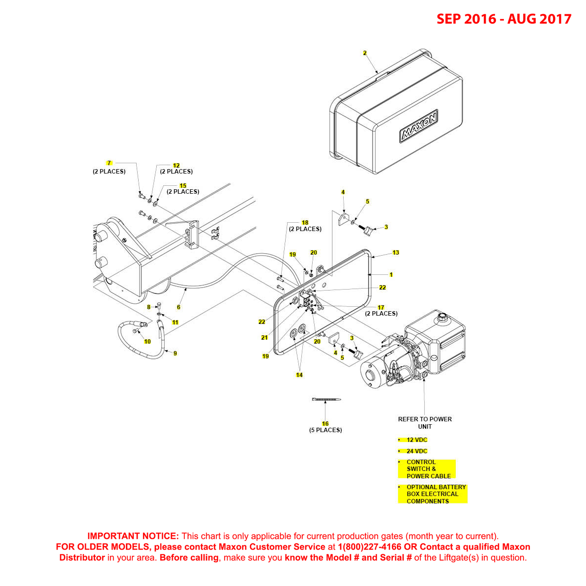 Maxon GPTWR (Sep 2016 - Aug 2017) Pump Cover And Mounting Plate Assembly Diagram