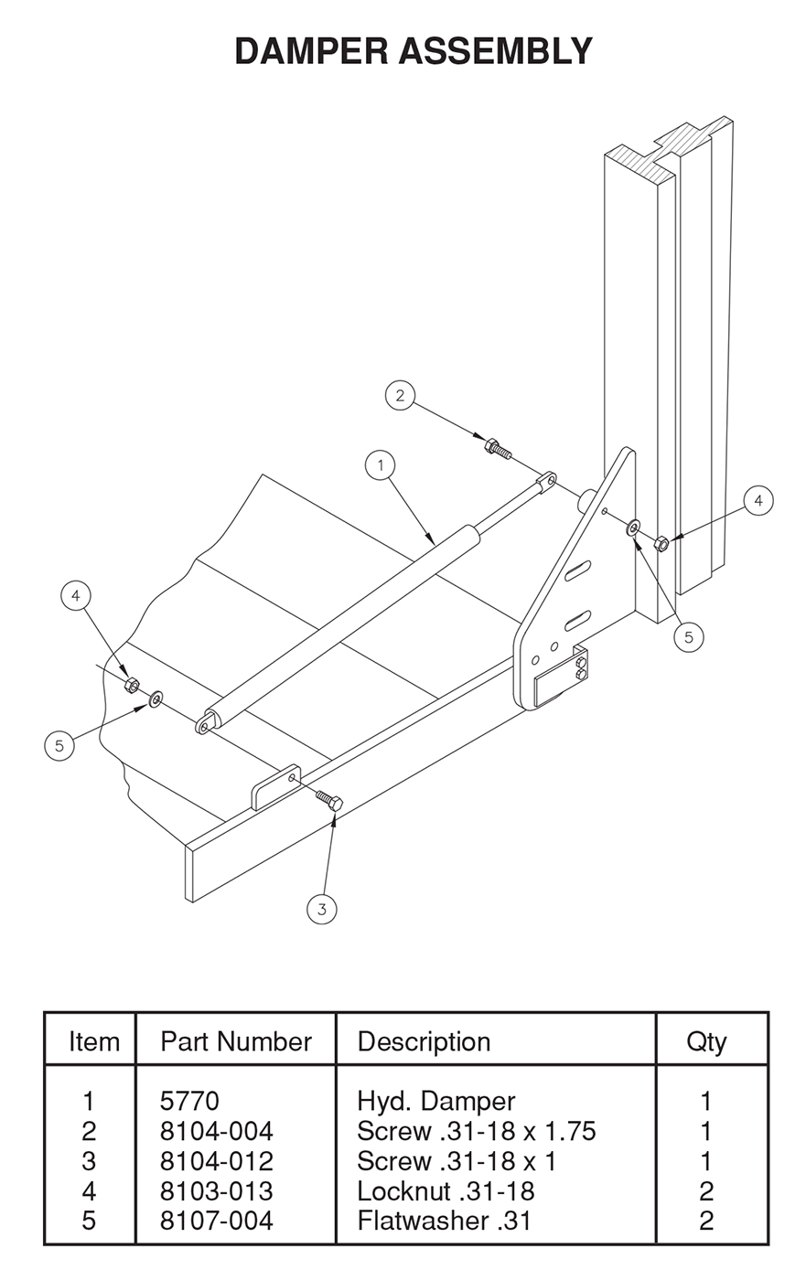 All-Aluminum TVL Series Damper Assembly Diagram