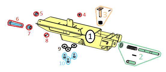 ATV Straight Blade Coupler Assembly Diagram