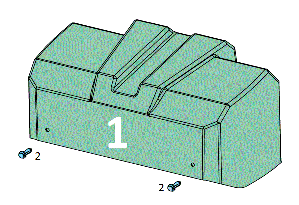 ATV Straight Blade Hydraulic Cover Diagram