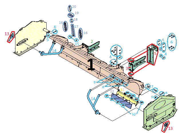 BH-12 Box Plow Blade Diagram