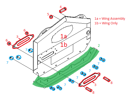 BH-12 Box Plow Left Wing Diagram