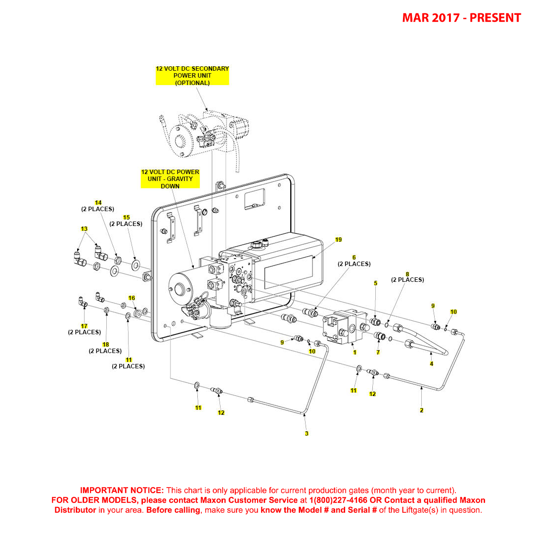 Maxon BMR (Mar 2017 - Present) Gravity Down Bucher Hydraulics Pump Assembly Diagram