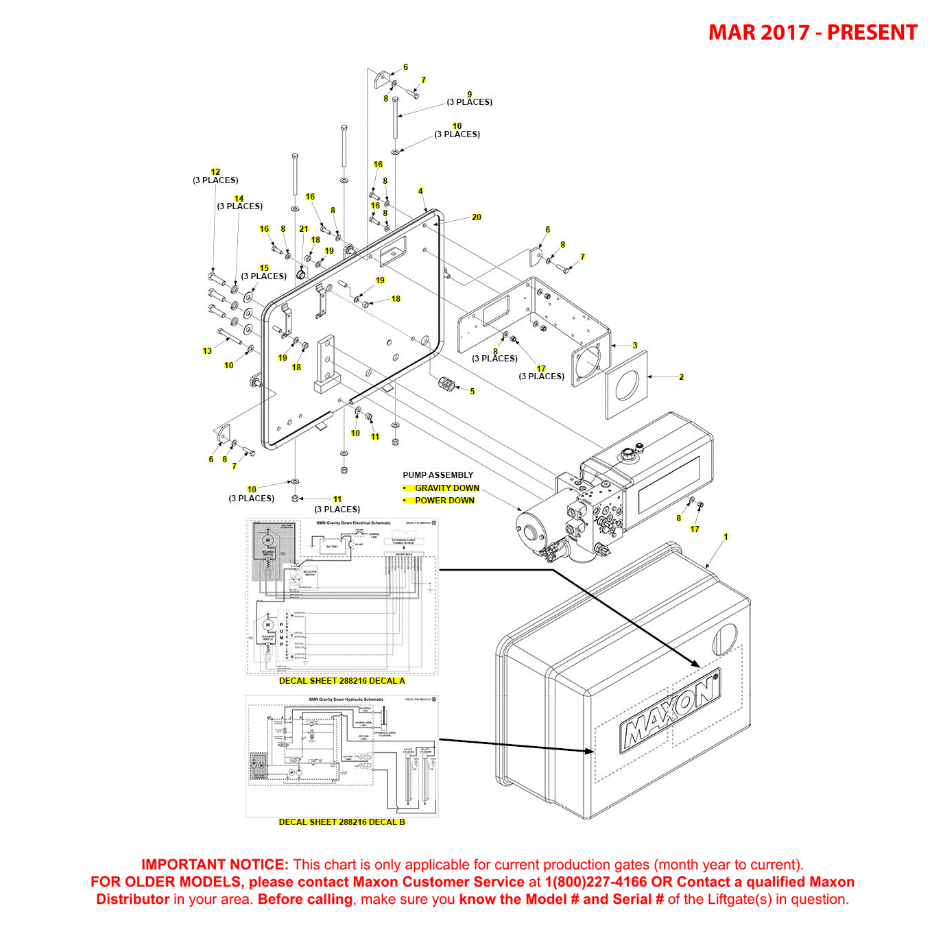 Maxon BMR (Mar 2017 - Present) Bucher Hydraulics Pump Cover Mounting Plate Assembly Diagram