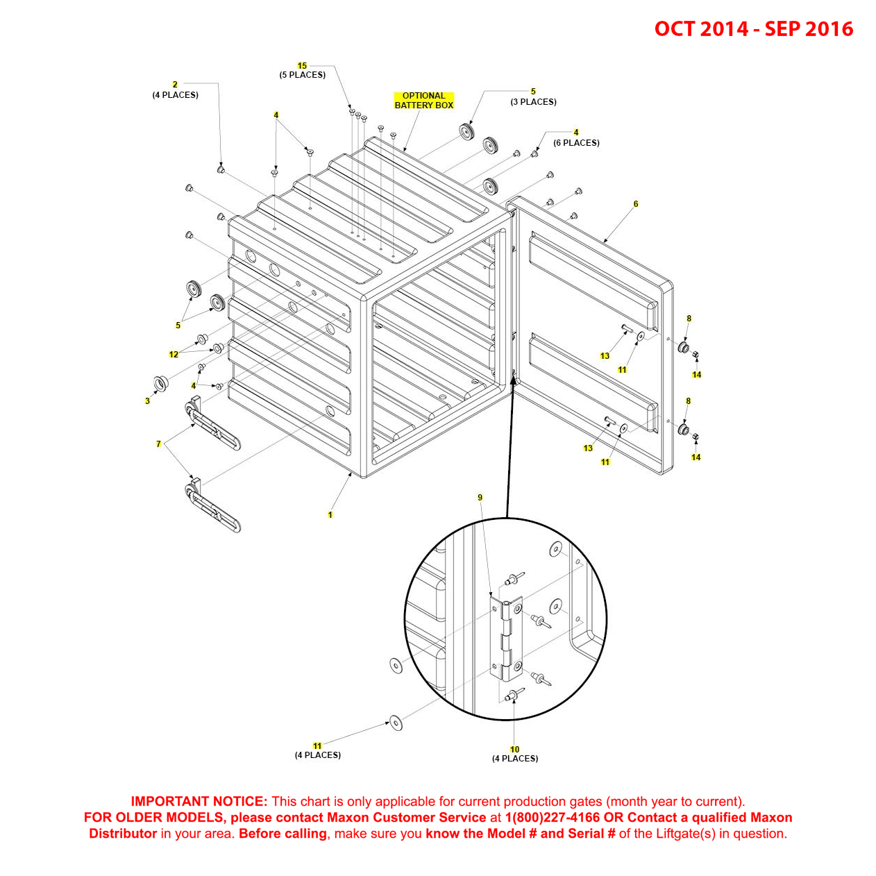 Maxon BMR (Oct 2014 - Sep 2016) Optional Battery Box Diagram