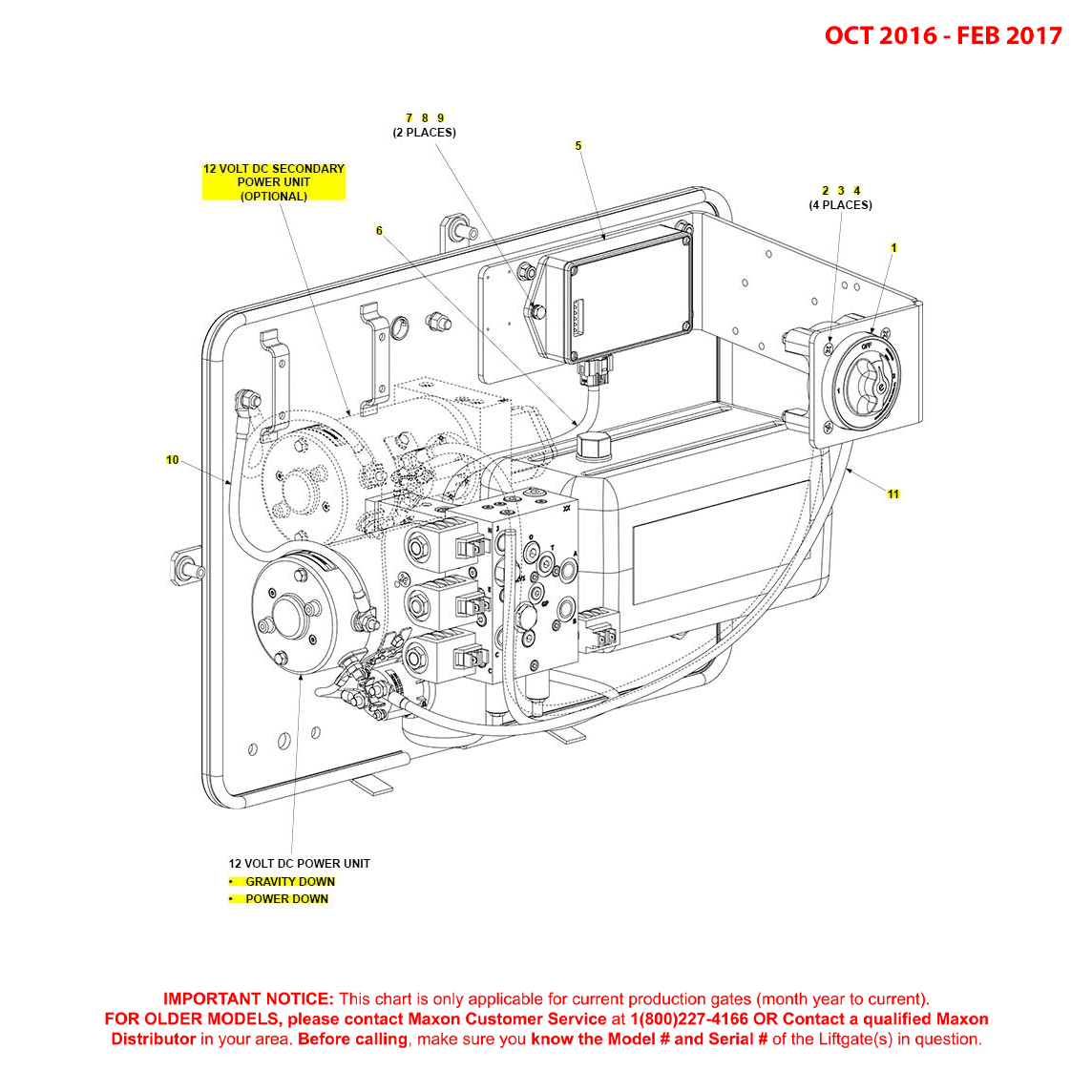 Maxon BMR (Oct 2016 - Feb 2017) MTE Hydraulics Pump Assembly Electrical Components Diagram