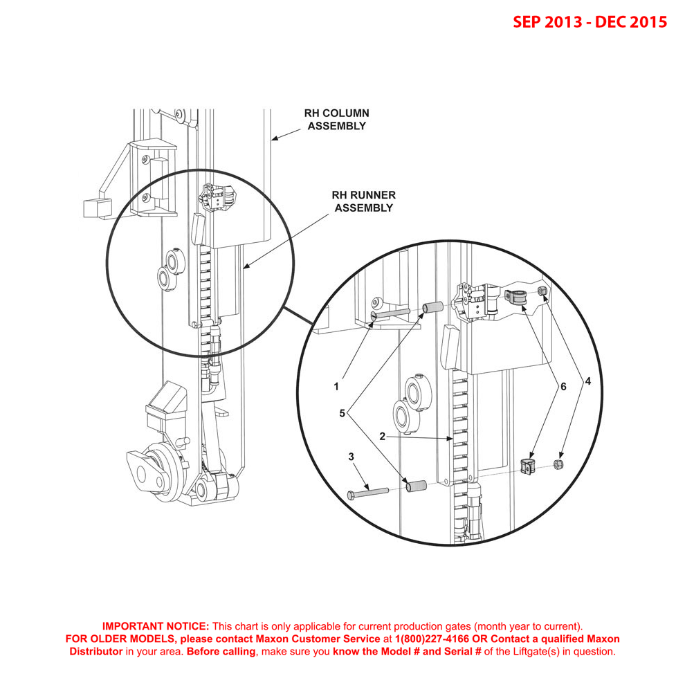 Maxon BMRA (Sep 2013 - Dec 2015) Carrier Guard Mounting Diagram