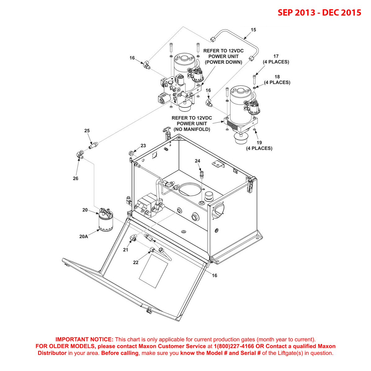 Maxon BMRA (Sep 2013 - Dec 2015) Gravity Down Dual Pump Assembly Diagram (2 OF 2)