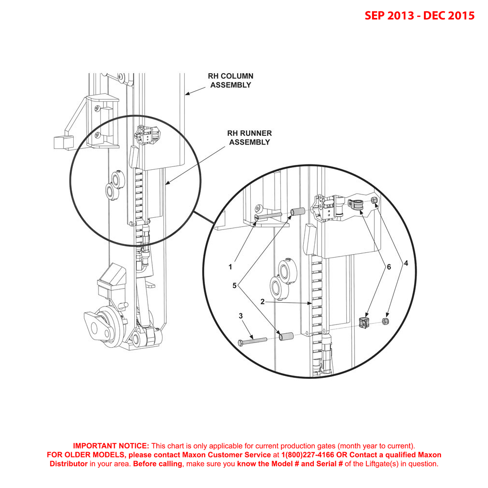 Maxon BMR-A-CS (Sep 2013 - Dec 2015) Carrier Guard Mounting Diagram