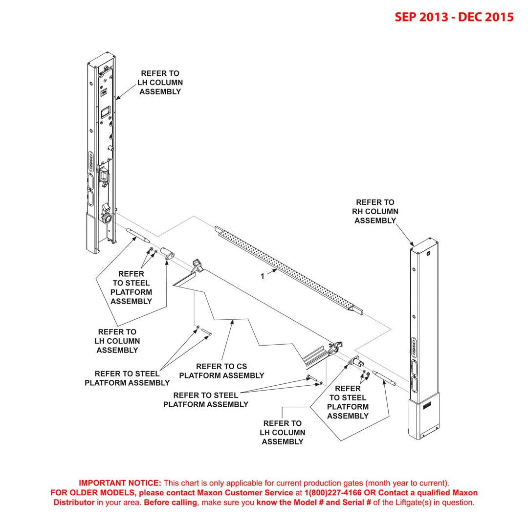 Maxon BMR-A-CS (Sep 2013 - Dec 2015) Main Frame And Attaching Hardware Diagram