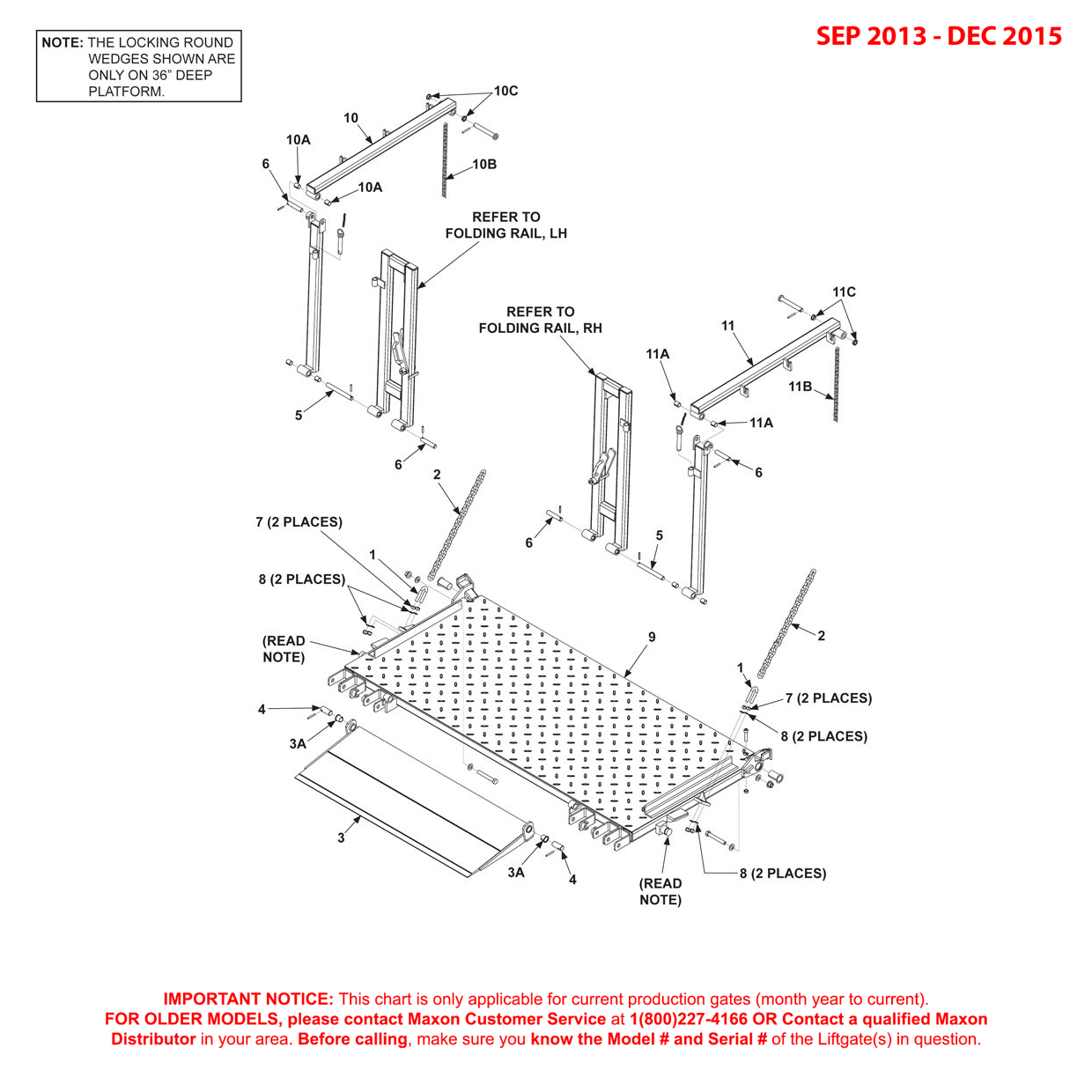 Maxon BMR-A-CS (Sep 2013 - Dec 2015) Steel Platform Assembly Diagram (1 OF 2)