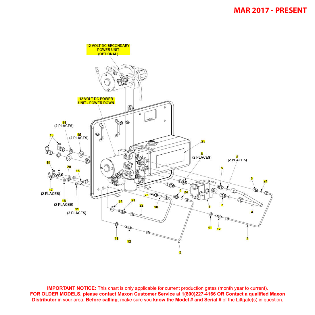 Maxon BMR-CS (Mar 2017 - Present) Bucher Hydraulics Power Down Pump Assembly Diagram