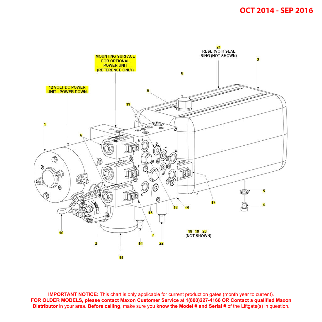 Maxon BMR-CS (Oct 2014 - Sep 2016) 12VDC Power Down Power Unit Diagram