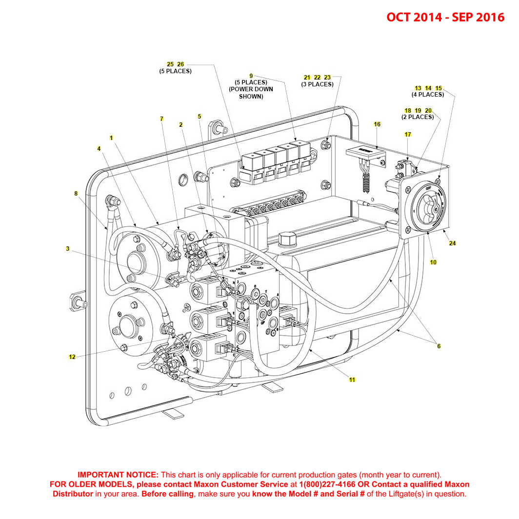 Maxon BMR-CS (Oct 2014 - Sep 2016) Dual Pump Assembly Diagram