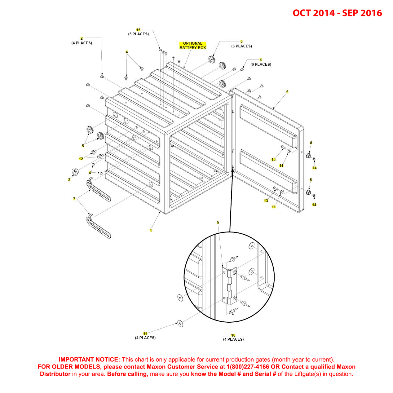 Maxon BMR-CS (Oct 2014 - Sep 2016) Optional Battery Box Diagram
