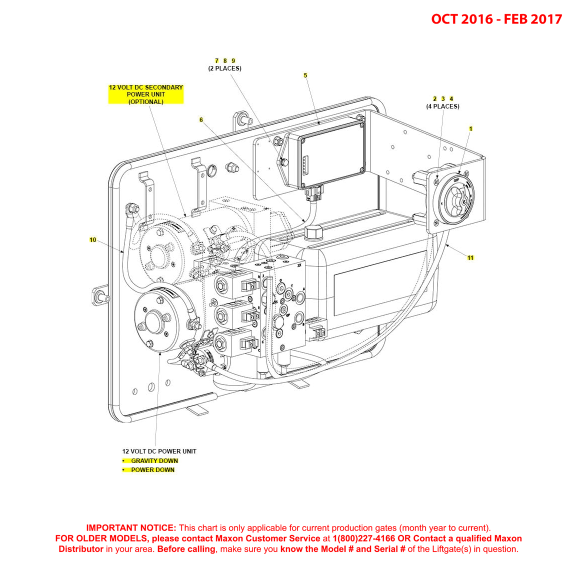 Maxon BMR-CS (Oct 2016 - Feb 2017) MTE Hydraulics Pump Assembly Electric Components Diagram