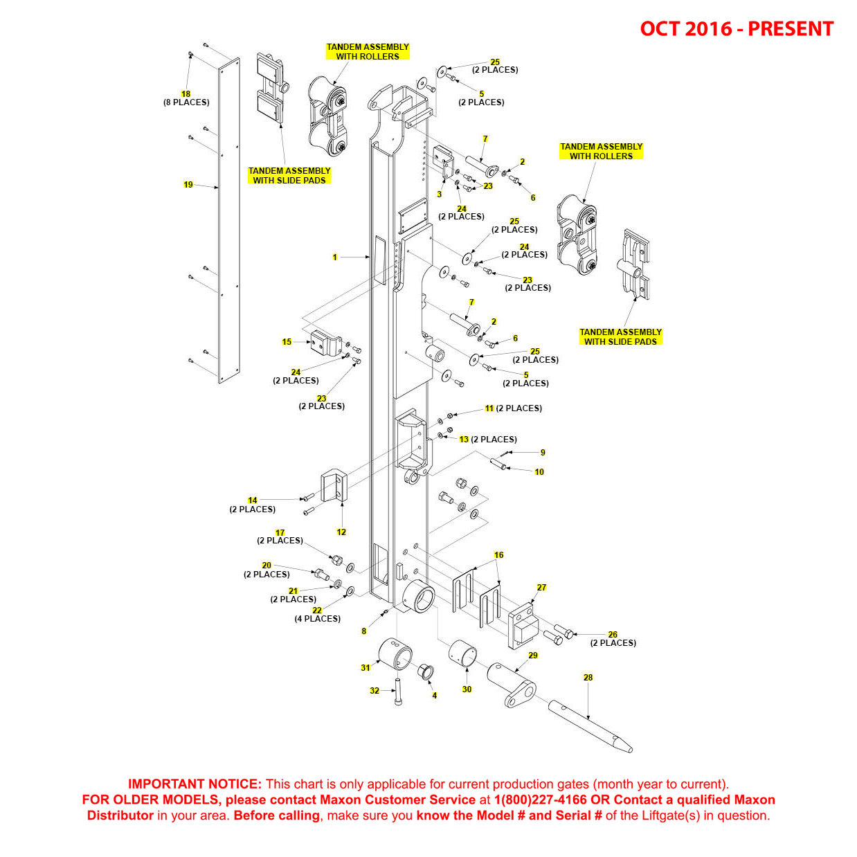 Maxon BMR-CS (Oct 2016 - Present) Left Hand Runner Assembly Diagram