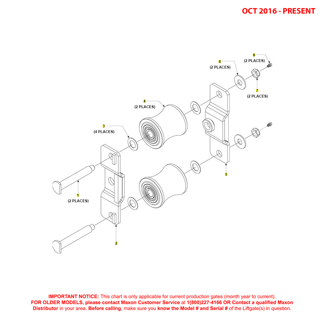 Maxon BMR-CS (Oct 2016 - Present) Tandem Assembly With Rollers Diagram